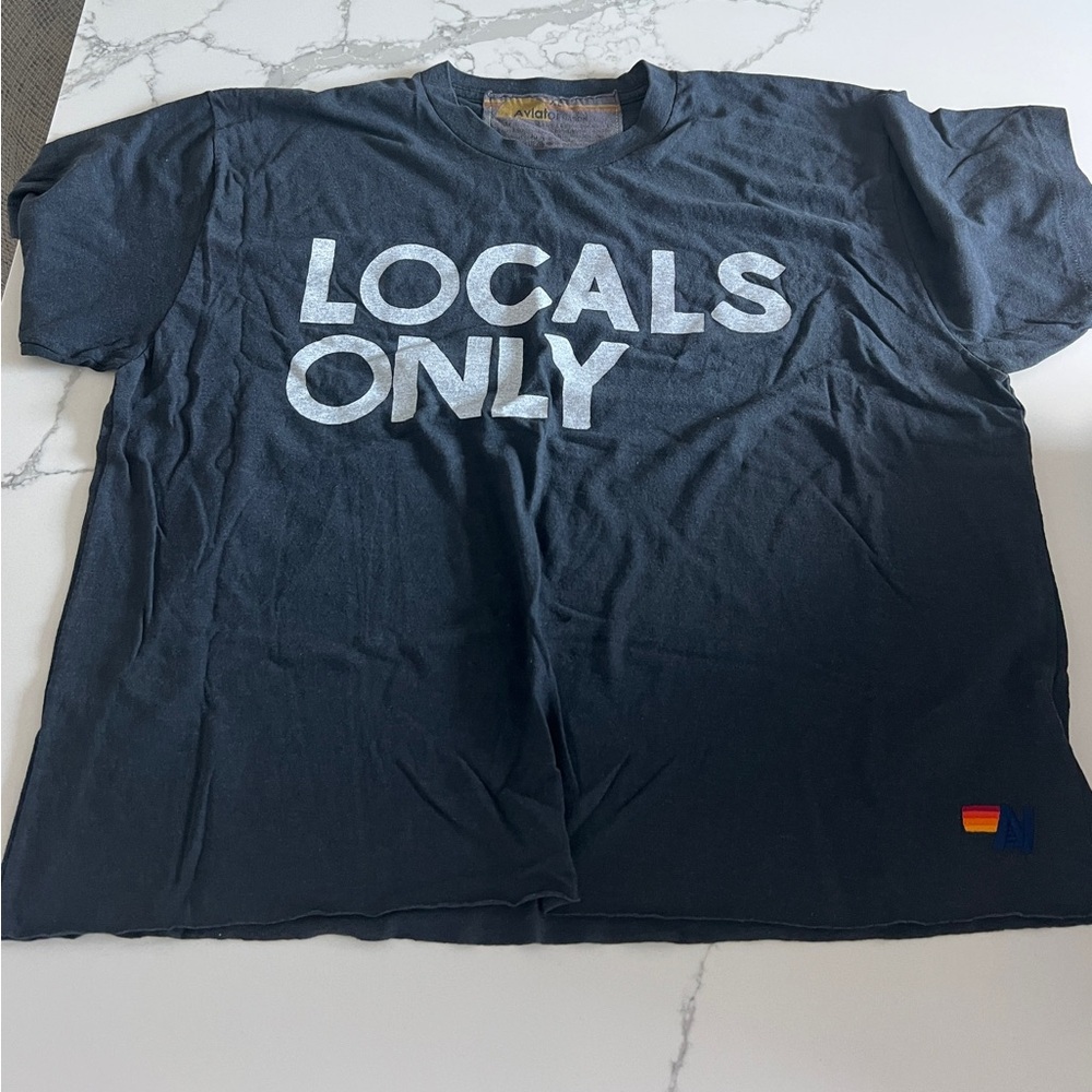 Aviator Nation Black 'Locals Only' Tee